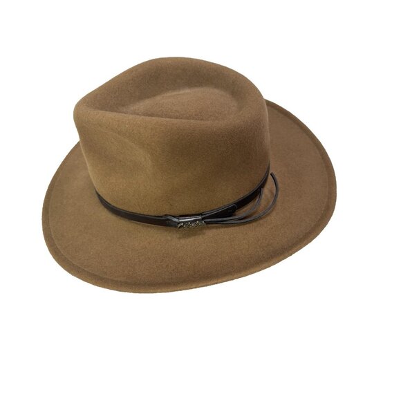 Cabelas Wool Felt Mens L XL Pecan Tan Western Hat All Seasons Outdoors Utility - Picture 3 of 16